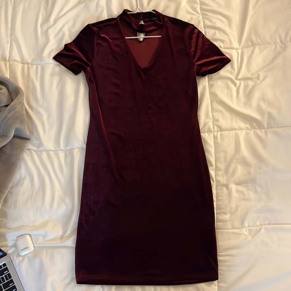 Velvet Burgundy Dress